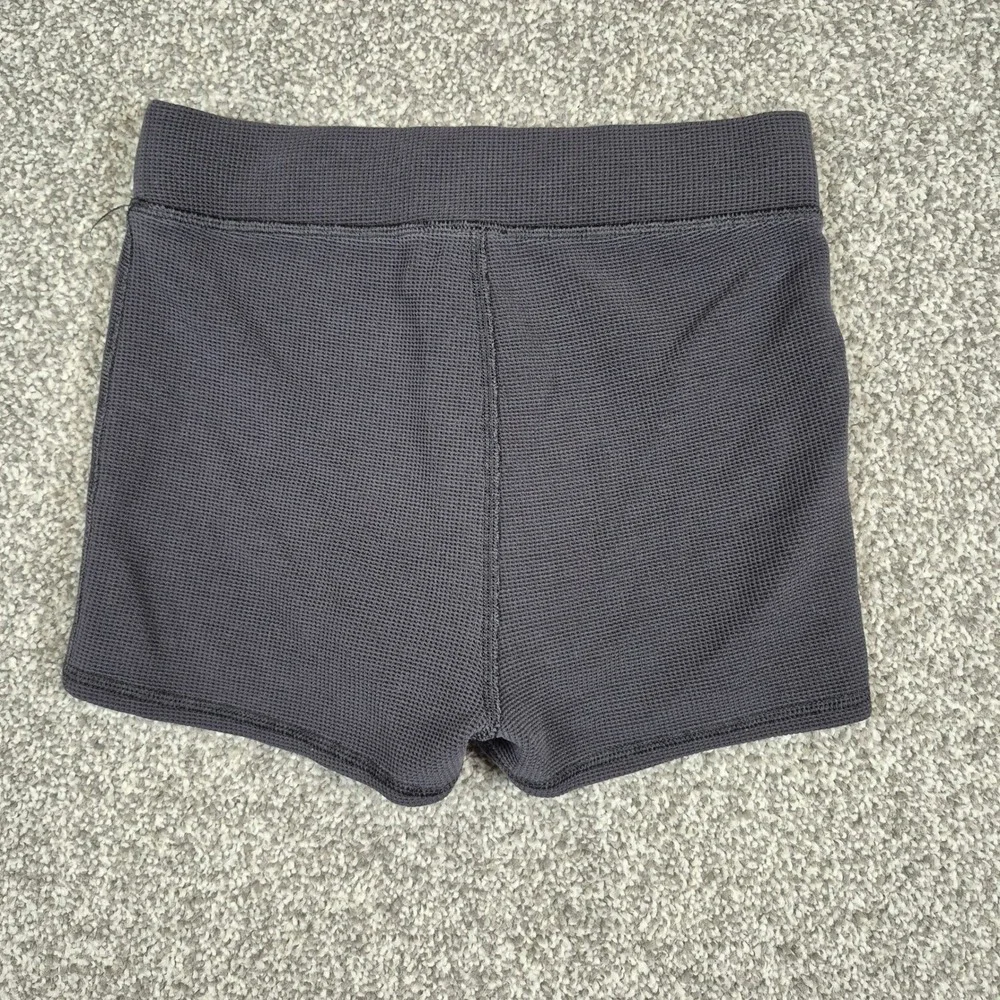 Alo Yoga Micro Waffle Knit Shorts Womens Small Black Lounge